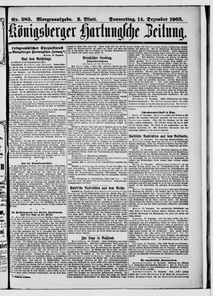 Königsberger Hartungsche Zeitung vom 14.12.1905