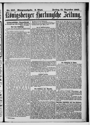 Königsberger Hartungsche Zeitung on Dec 15, 1905
