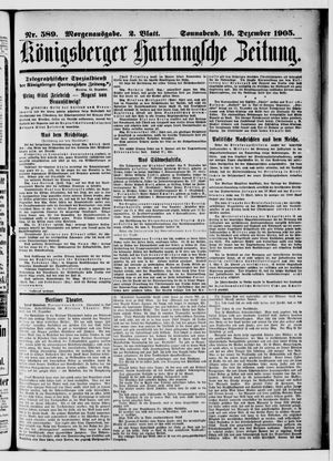 Königsberger Hartungsche Zeitung vom 16.12.1905