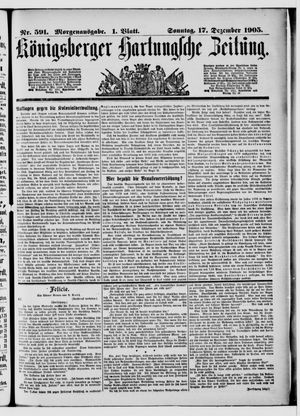 Königsberger Hartungsche Zeitung vom 17.12.1905