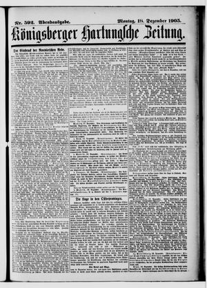 Königsberger Hartungsche Zeitung on Dec 18, 1905
