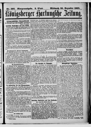 Königsberger Hartungsche Zeitung on Dec 20, 1905