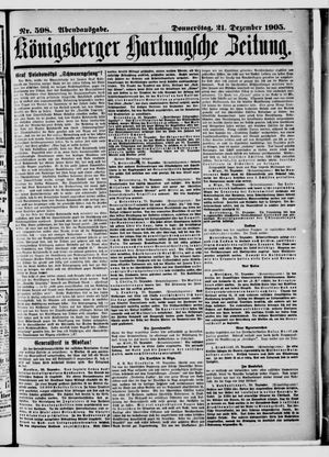 Königsberger Hartungsche Zeitung vom 21.12.1905
