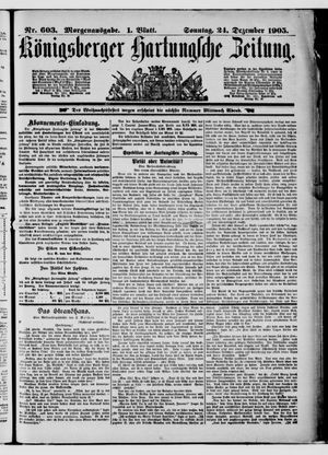 Königsberger Hartungsche Zeitung vom 24.12.1905