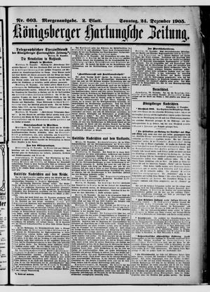 Königsberger Hartungsche Zeitung vom 24.12.1905
