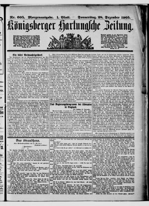 Königsberger Hartungsche Zeitung vom 28.12.1905