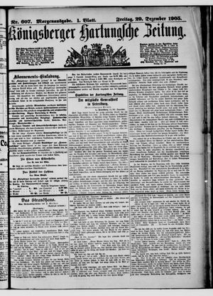Königsberger Hartungsche Zeitung vom 29.12.1905