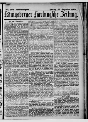 Königsberger Hartungsche Zeitung on Dec 29, 1905