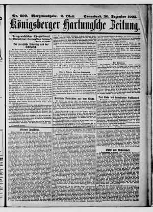 Königsberger Hartungsche Zeitung vom 30.12.1905
