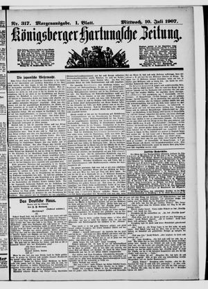 Königsberger Hartungsche Zeitung on Jul 10, 1907