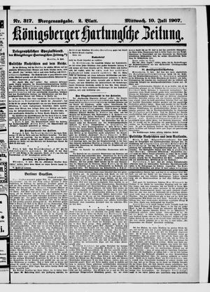 Königsberger Hartungsche Zeitung on Jul 10, 1907