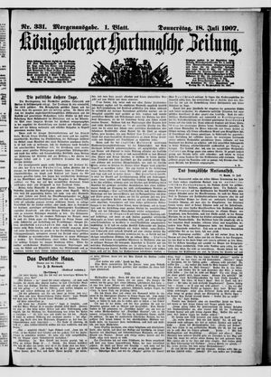 Königsberger Hartungsche Zeitung vom 18.07.1907