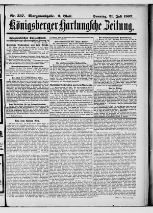 Königsberger Hartungsche Zeitung vom 21.07.1907