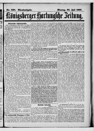 Königsberger Hartungsche Zeitung vom 22.07.1907
