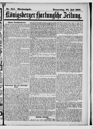 Königsberger Hartungsche Zeitung vom 25.07.1907