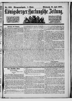 Königsberger Hartungsche Zeitung vom 31.07.1907