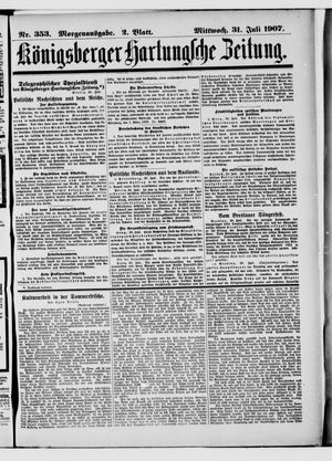 Königsberger Hartungsche Zeitung vom 31.07.1907