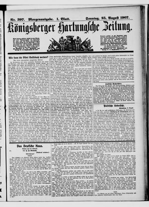 Königsberger Hartungsche Zeitung vom 25.08.1907