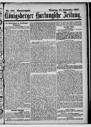 Königsberger Hartungsche Zeitung vom 10.09.1907