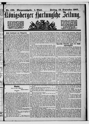 Königsberger Hartungsche Zeitung vom 13.09.1907