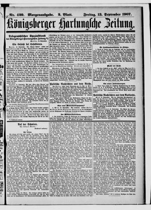 Königsberger Hartungsche Zeitung vom 13.09.1907