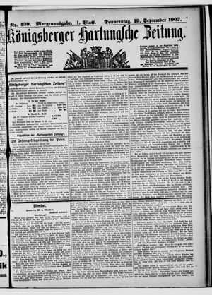 Königsberger Hartungsche Zeitung vom 19.09.1907