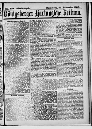 Königsberger Hartungsche Zeitung vom 19.09.1907