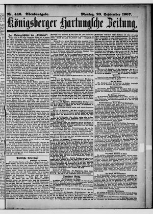 Königsberger Hartungsche Zeitung vom 23.09.1907
