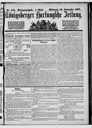 Königsberger Hartungsche Zeitung vom 25.09.1907