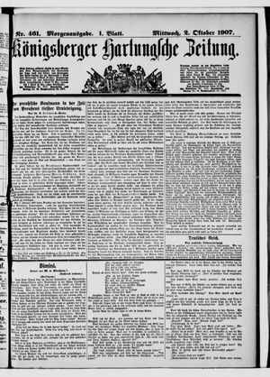 Königsberger Hartungsche Zeitung vom 02.10.1907
