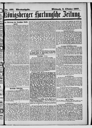 Königsberger Hartungsche Zeitung vom 02.10.1907
