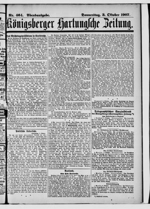 Königsberger Hartungsche Zeitung vom 03.10.1907