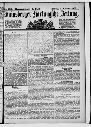 Königsberger Hartungsche Zeitung vom 04.10.1907
