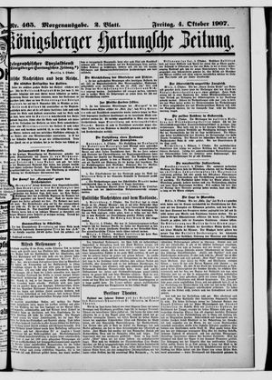 Königsberger Hartungsche Zeitung vom 04.10.1907