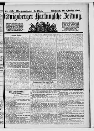 Königsberger Hartungsche Zeitung vom 16.10.1907