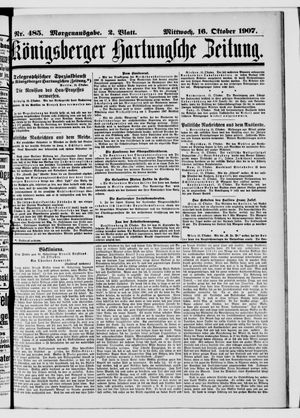 Königsberger Hartungsche Zeitung vom 16.10.1907