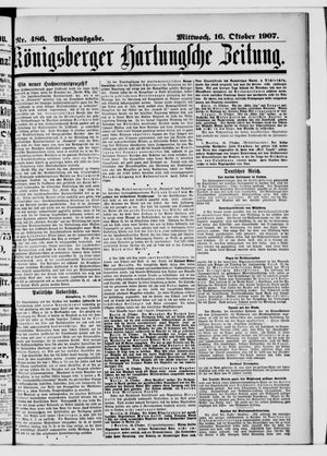 Königsberger Hartungsche Zeitung vom 16.10.1907