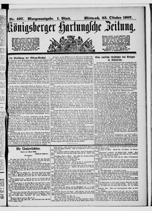 Königsberger Hartungsche Zeitung vom 23.10.1907
