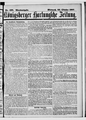 Königsberger Hartungsche Zeitung vom 23.10.1907
