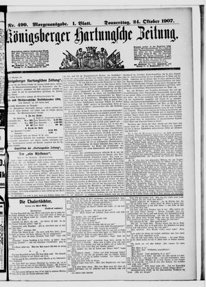Königsberger Hartungsche Zeitung vom 24.10.1907