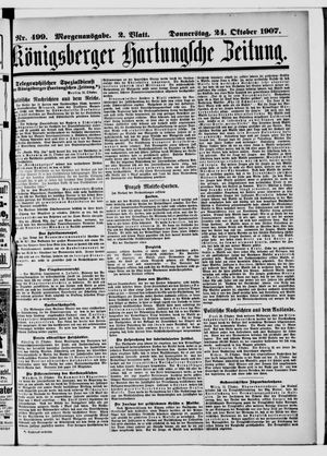Königsberger Hartungsche Zeitung vom 24.10.1907