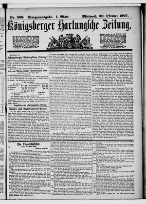 Königsberger Hartungsche Zeitung vom 30.10.1907