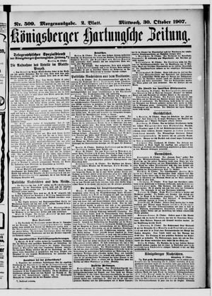 Königsberger Hartungsche Zeitung vom 30.10.1907