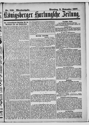 Königsberger Hartungsche Zeitung vom 05.11.1907