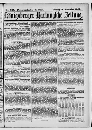 Königsberger Hartungsche Zeitung vom 08.11.1907