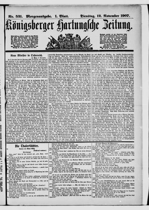 Königsberger Hartungsche Zeitung vom 12.11.1907