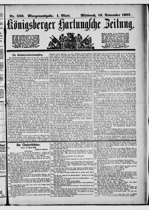 Königsberger Hartungsche Zeitung vom 13.11.1907