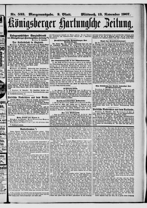 Königsberger Hartungsche Zeitung vom 13.11.1907