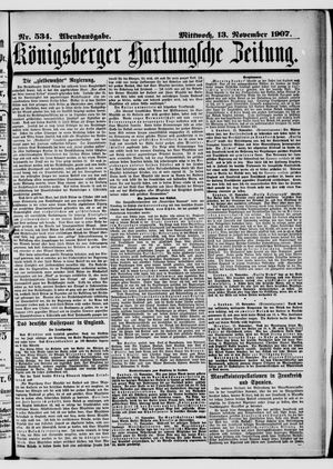 Königsberger Hartungsche Zeitung vom 13.11.1907