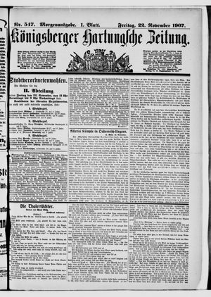 Königsberger Hartungsche Zeitung vom 22.11.1907